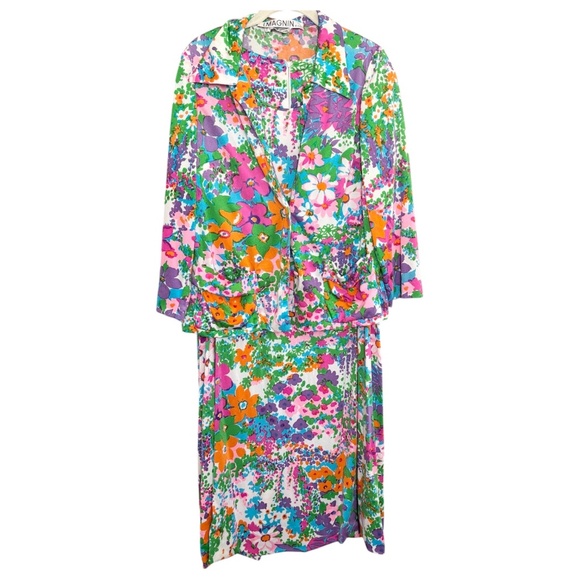 Vintage 1960s Plus Size Dress and Jacket Set - Picture 3 of 8